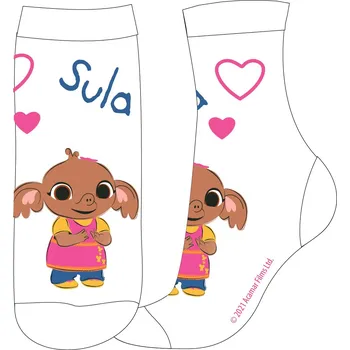 Dívčí ponožky ZAJÍČEK BING Sula single bílé Velikost: 23-26