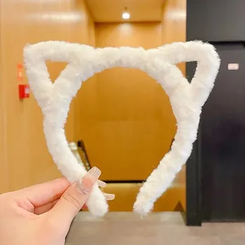 Čelenka Kočičí čelenka s kreslenými ušima | Ozdoba do vlasů - Bílá