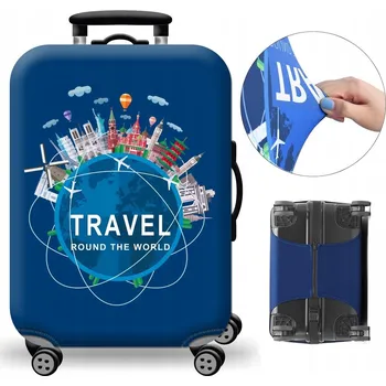 Obal na kufr Nelino L modrý 70 x 50 x 30 cm