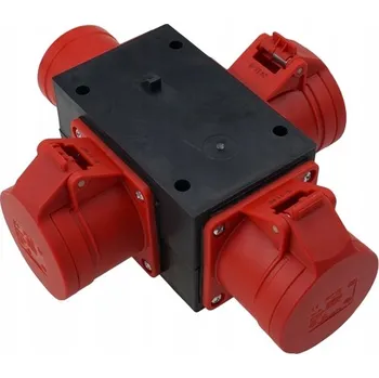 Elektrická zásuvka PŘENOSNÝ ROZVADĚČ ZÁSUVKOVÝ ROZBOČOVAČ 3 X 400V 16A/5P VSTUP 16A IP44