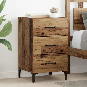 Ložnice Noční skříňka Staré dřevo 40 x 40.5 x 66 cm kompozitní dřevo