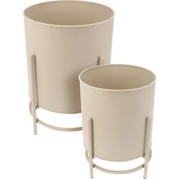 Květináč Sada 2ks stojanů na květiny – pískové matné