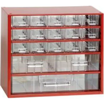 Úložný box TOKOZ Organizér zásuvkový 06 / 15S, 2M, 1L - RAL 3002 - Červená