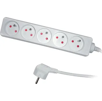 Prodlužovací kabel Retlux RPC 12 Prodlužovací kabel, 5 zásuvek, 2 m, bílá