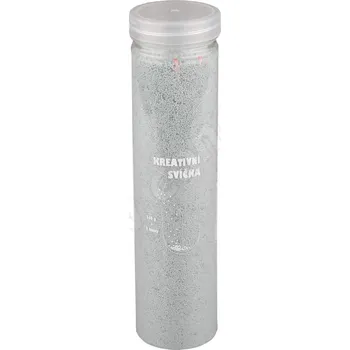 Svíčka Kreativní svíčka Kerzensand 250g + 2 knoty šedá