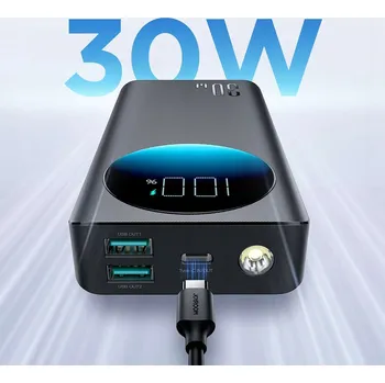 Powerbanka Powerbanka Joyroom JR-PBF02 30W 20000mAh + kabel USB-A - USB-C 0,25 m černá