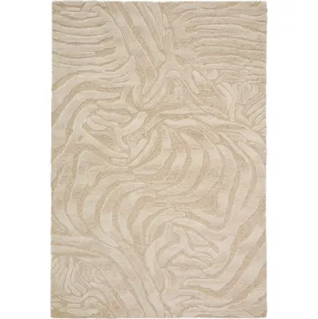 Koberec Béžový ručně tkaný koberec s příměsí vlny 160x230 cm Tribet – Kave Home ID_1827036