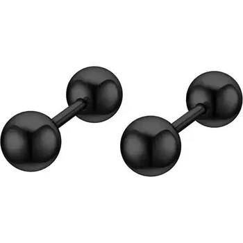 Náušnice Módní náušnice se šroubovacím zapínáním - černá,2.5mm