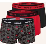 Hugo Pánské Boxerky, 3 Kusy V Balení, červená / černá, 56