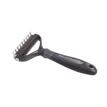 Čištění pro koně Hřeben protrhávací Waldhausen – pro úpravu hřívy bez stříhání Barva: černá/šedá