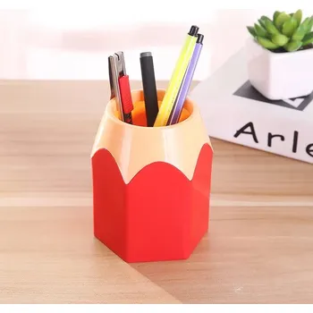 Stojan na tužky | organizér na tužky, styl pastelka - červená