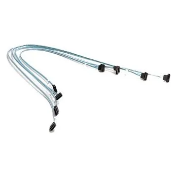 Kabel do PC SUPERMICRO 70/59/48/38cm, SATA CBL Set of 4, Round Standard Connector to Right Angle Connector, PB Free CBL-0180L-01
