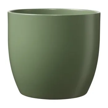 Keramický květináč Basel matný 27 cm mechový