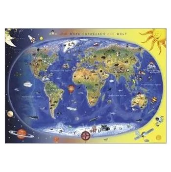 Cizojazyčná kniha Kinderweltkarte, Lernposter