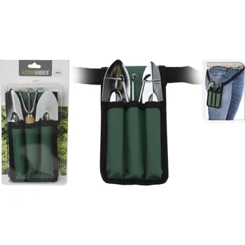 Zahradní dekorace Mini sada zahradního nářadí v praktické tašce – 3 ks