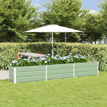 Pěstitelství Truhlík Pastelově zelená 480 x 50 x 45 cm Pozinkovaná ocel