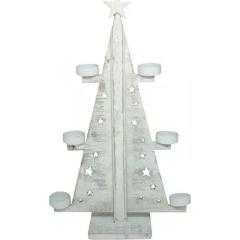 Svícen Svícen strom na čajové svíčky patina 45 cm