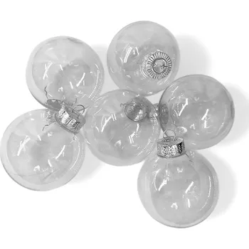 Vánoční dekorace FLOWERIO Plastová závěsná vánoční koule 10cm - průhledná