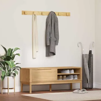 Lavice do chodby se zásuvkou Voskově hnědá 115 x 40 x 45 cm