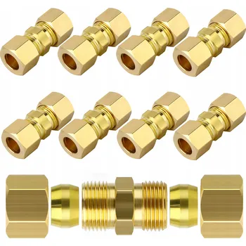 Brzdová hadice Spojka brzdových trubek RBHome mosazná Ø4,75 mm 8 ks