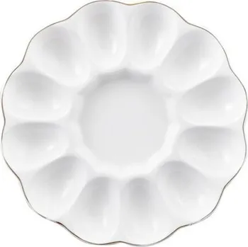 Talíř Florina Porcelánový talíř na vajíčka Classic, 21 cm, bílá