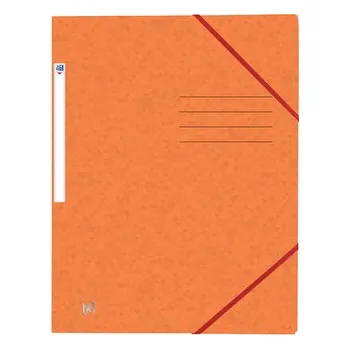 Archivační box Oxford, Tříchlopňové desky, karton, A4, oranžová