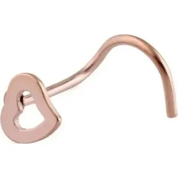 Piercing Piercing do nosu | nostril piercing srdce - Bronzová