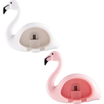 Držák na kartáček Držák na zubní kartáčky | dvojitý držák do koupelny, styl plameňák - MIX