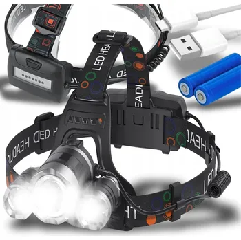 Čelovka ČELOVKA LED Čelová Svítilna AKU USB EXTRA SILNÁ CREE 4 REŽIMY