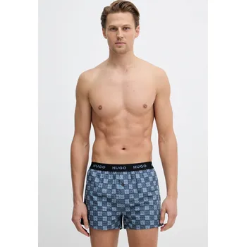 Bavlněné boxerky HUGO 3-pack 50532565 modrá 55X, vel. XXL