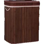 Koš na prádlo 100l třídílný SPRINGOS BAMBUS tmavě hnědý