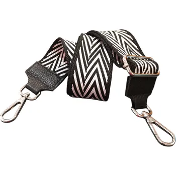 Kabelka Vera Pelle Nastavitelný široký popruh na kabelku černo/bílý černá