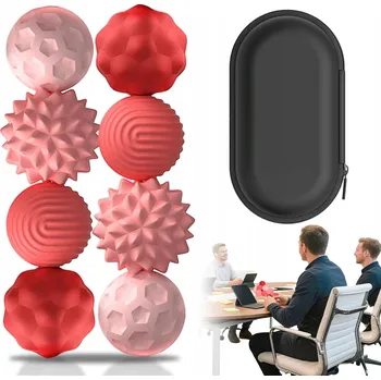 Hračka pro nejmenší MAGNETICKÉ ANTISTRESOVÉ KULIČKY SILIKONOVÉ MÍČEK RELAX HRAČKA RŮŽOVÁ