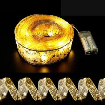 Stuha Svítící vánoční stuha Barva Stuhy: Zlatá