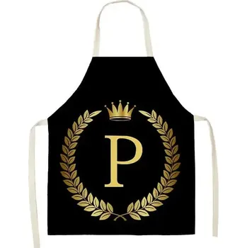 Kuchyňská zástěra Kuchyňská černá zástěra se zlatými písmeny - 11,68x55cm