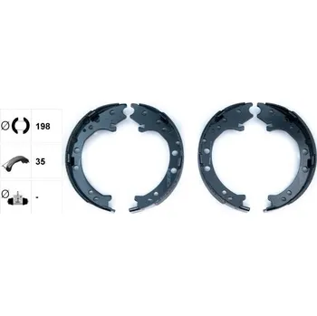 Brzdová čelist Sada brzdových čelistí, parkovací brzda TEXTAR 91083100