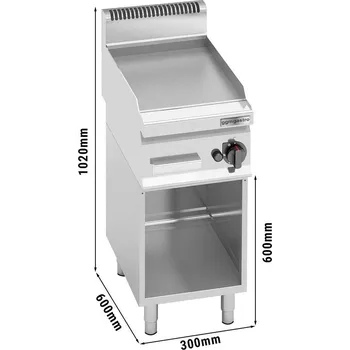 Vinotéka G.Gastro Plynová smažicí deska hladká s podstavcem