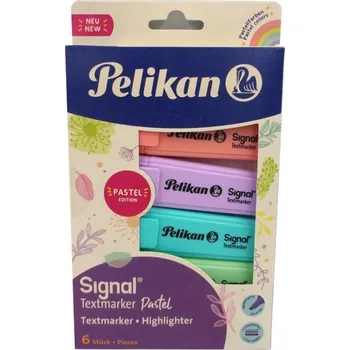 Zvýrazňovač Pastelové zvýrazňovače Pelikan Signal, 6 barev