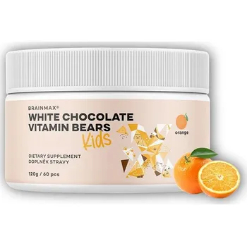 BrainMax KIDS White Chocolate Vitamin Bears 120g (60 ks) Orange