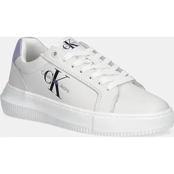 Dámské tenisky Kožené tenisky Calvin Klein Jeans YW0YW00823 CHUNKY CUPSOLE MONOLOGO W bílá 00C, EUR 37