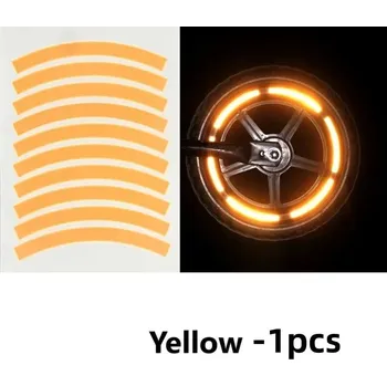 Reflexní prvky na kolo | reflexní páska 10 ks - žlutá