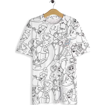 Pánské oblečení GATE Bavlněné tričko s potiskem XXL 126-0150/10