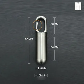 Dávkovač léků Kapesní vodotěsné ocelové pouzdro na léky - M