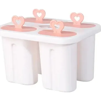 fomička na zmrzlinu Formička na nanuky | tvořítko na zmrzlinu, styl srdce, čtyřmístná - Bílá