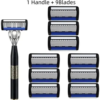 Holicí strojek Pánské holítko s klasickou žiletkou | pánský holící strojek - 9 čepelí