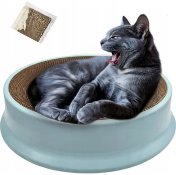 Velké Kulatý kartonové škrabadlo pro kočky Pelíšek