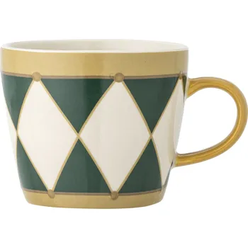 BLOOMINGVILLE Veselý hrnek, zelený, kamenina