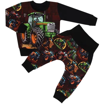 Tepláková souprava - Traktor zelený (bez kapuce) Velikost: 86