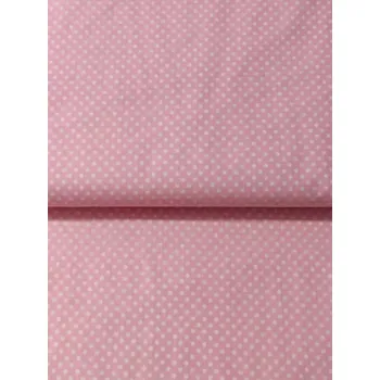 Bavlněná látka / plátno puntíky větší růžová světlá