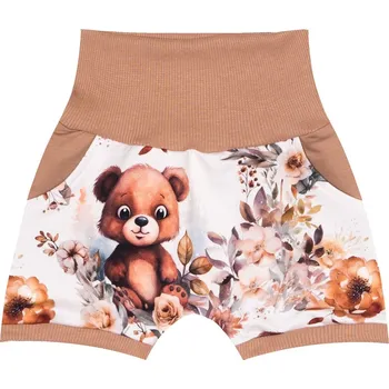 Kraťasy Baggy - Medvídek s kytičkou Velikost: 110